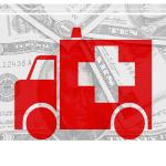 ambulance in the red
