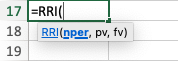 RRI Function in Excel