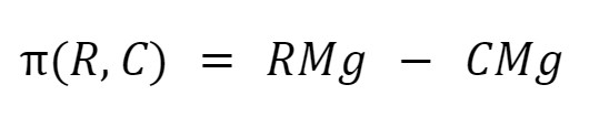 (R,C) = RMg - CMg 