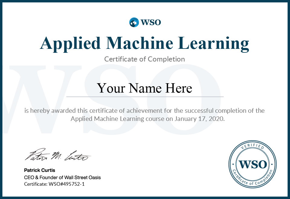 Applied Machine Learning