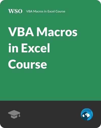 VBA Macros in Excel Course Cover