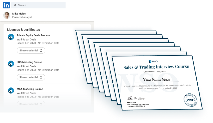 Sales & Trading Certificate