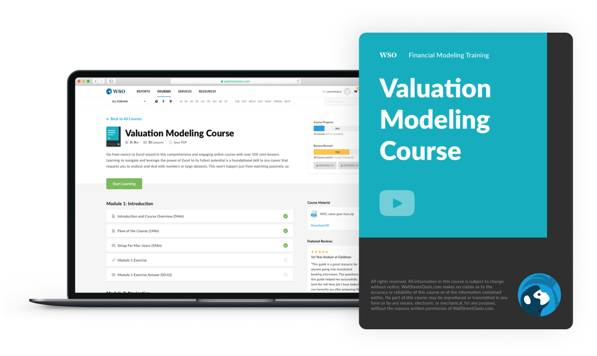 VALUATION MODELING COURSE