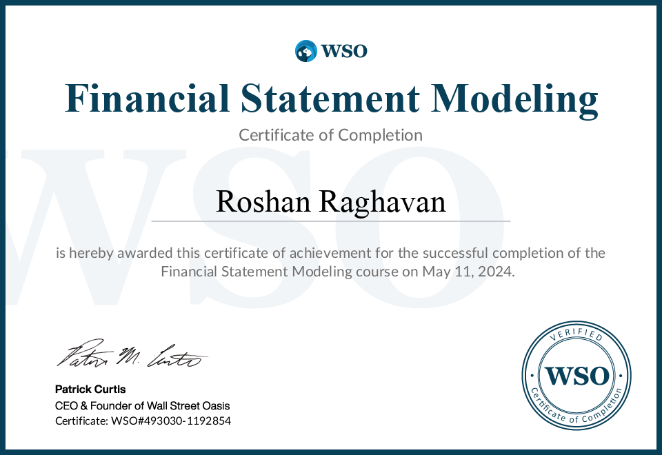 Roshan Raghavan - UoM MBA 2026 | Investments | Corporate Strategy ...