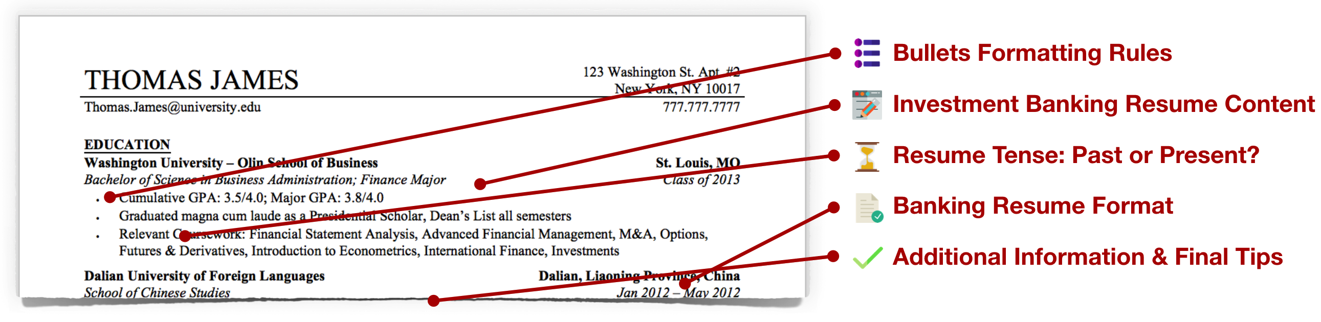 Investment Banking Resume Template - Summary