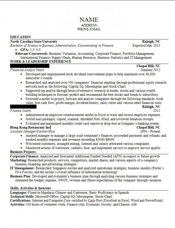 new to wall street oasis  would like to get my resume criti