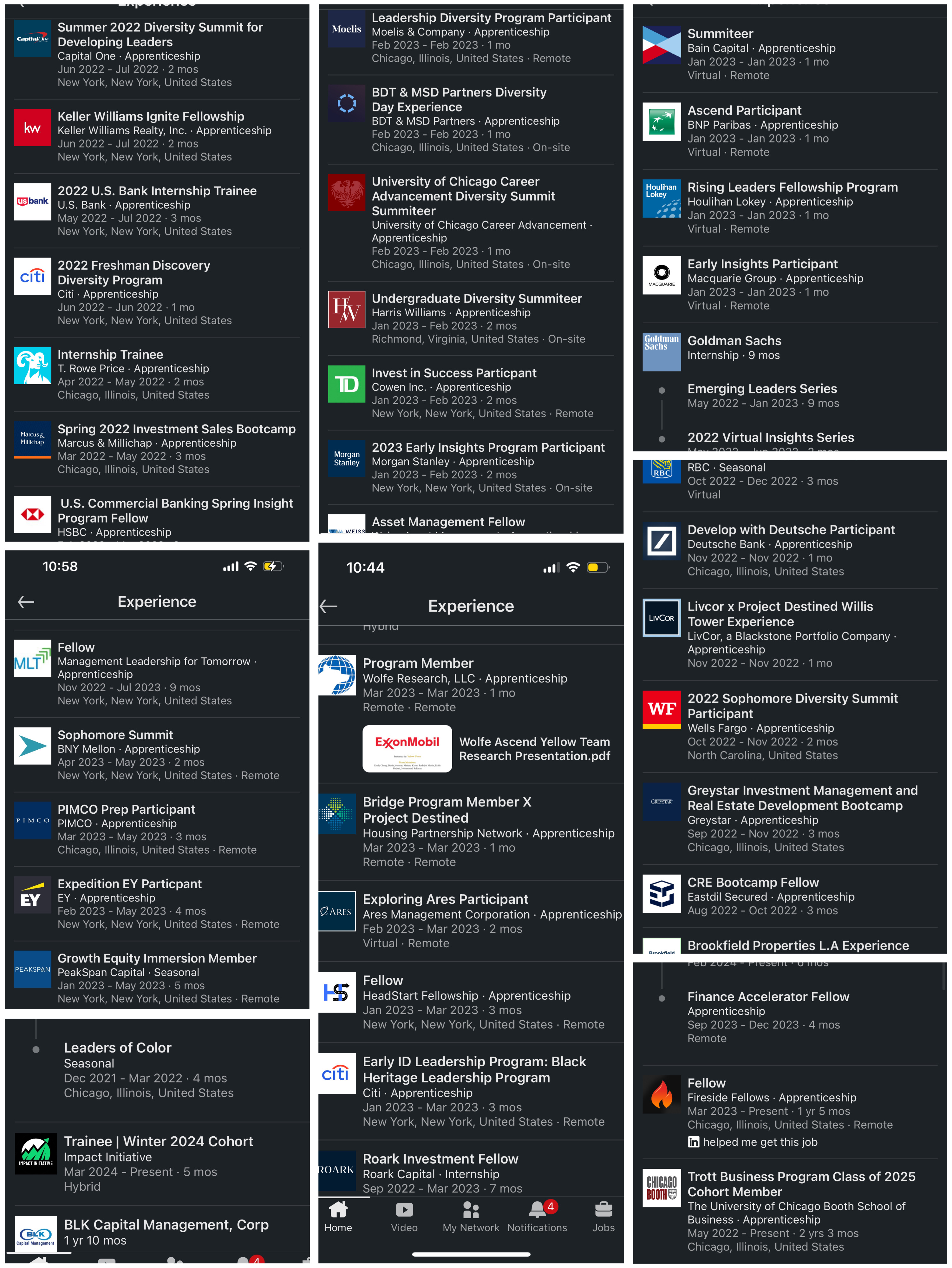This is all one guys LinkedIn… never seen more fellowships 