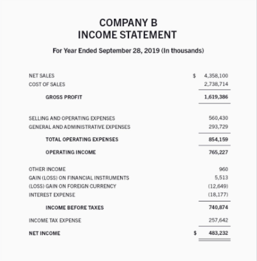 Profit and Loss (P&L) Statement