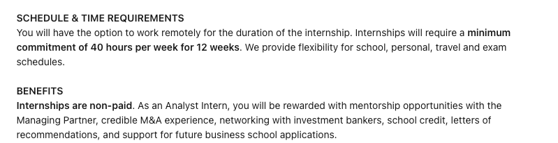 batshit insane hours with no pay