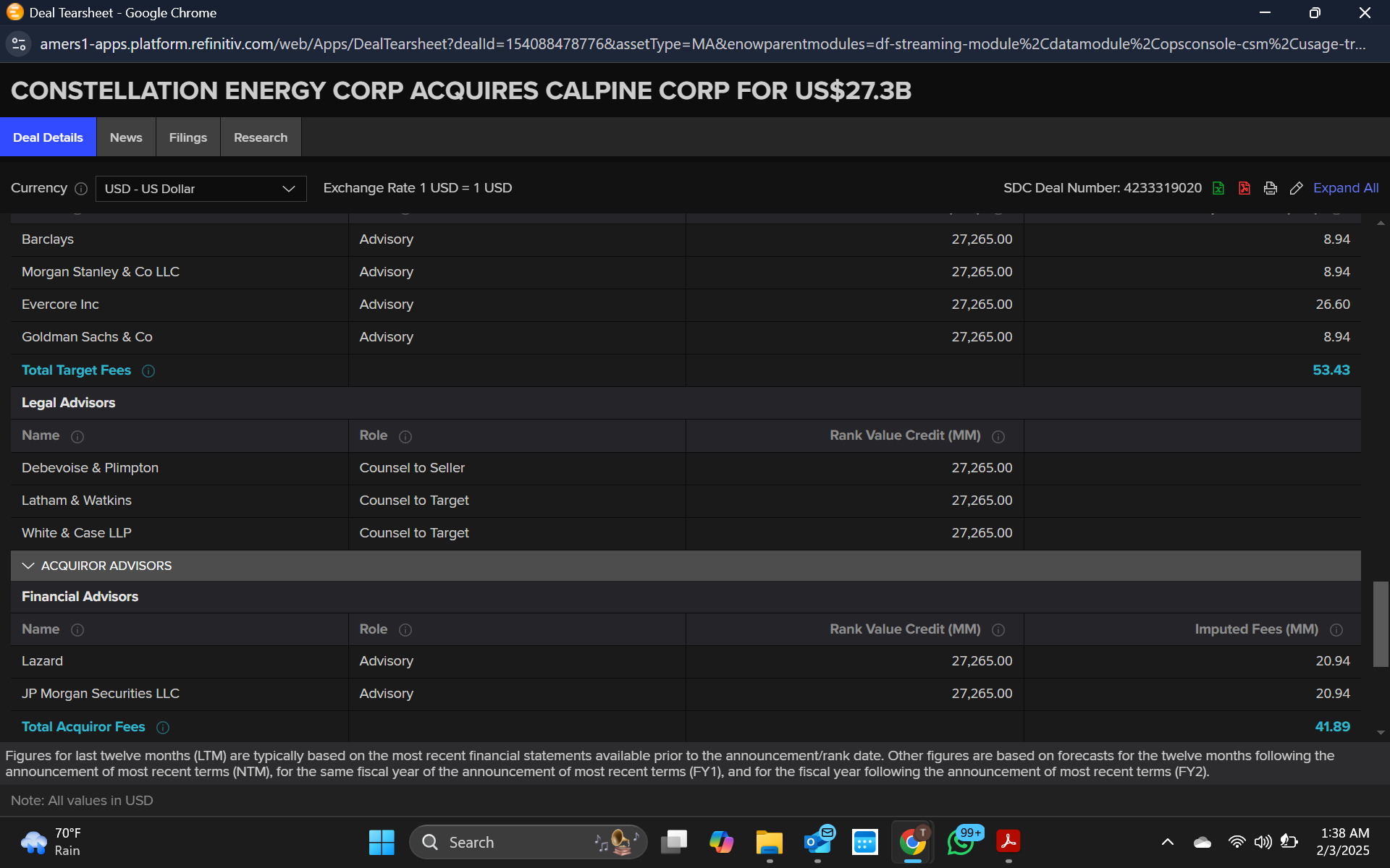 Calpine / Constellation deal