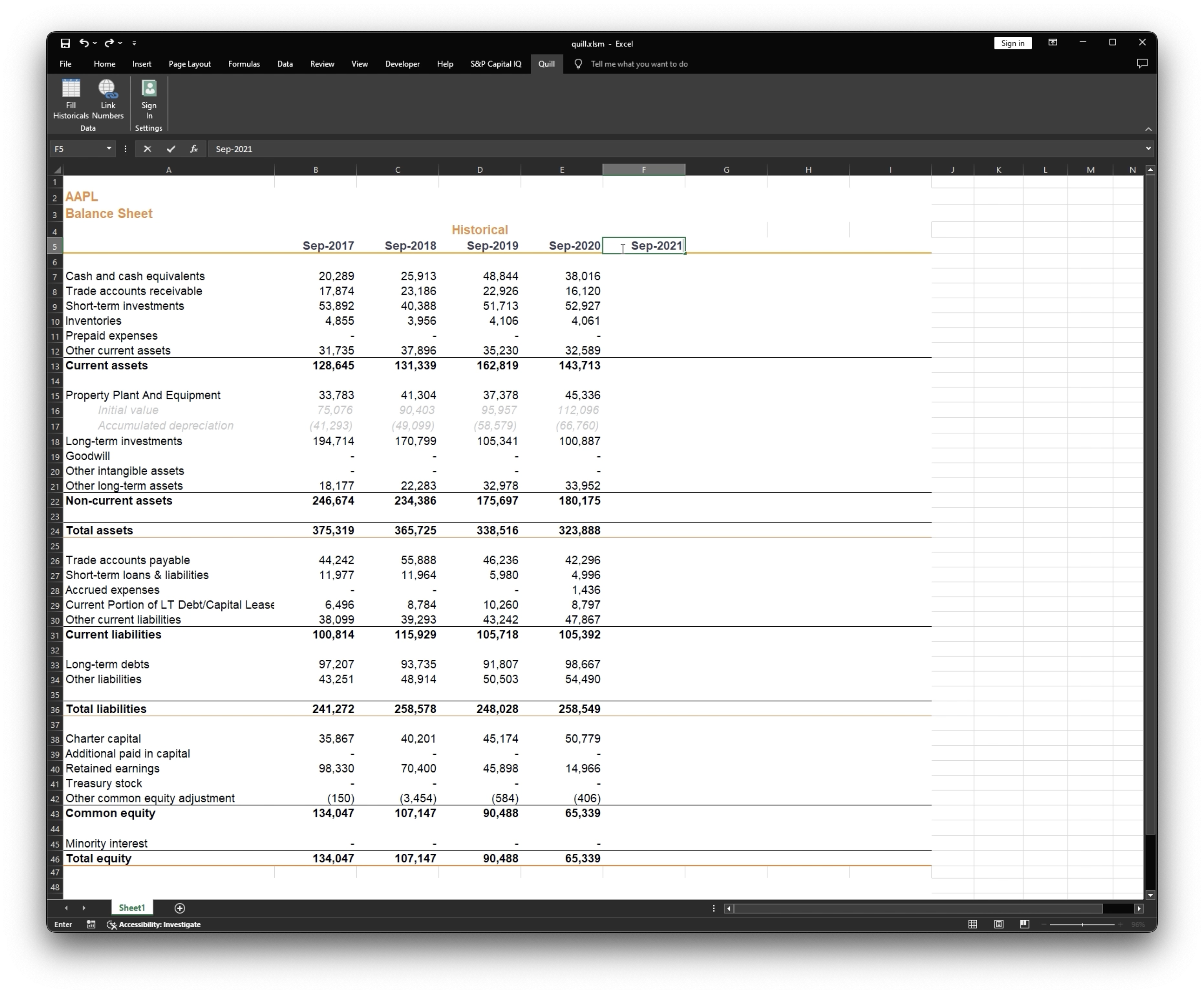 empty spreadsheet