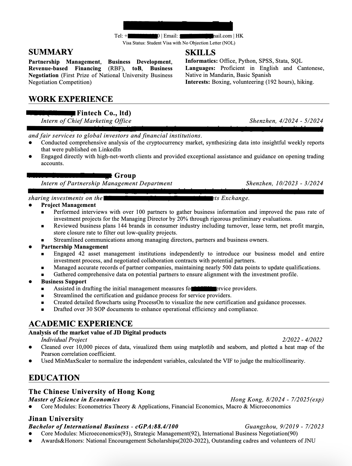 resume