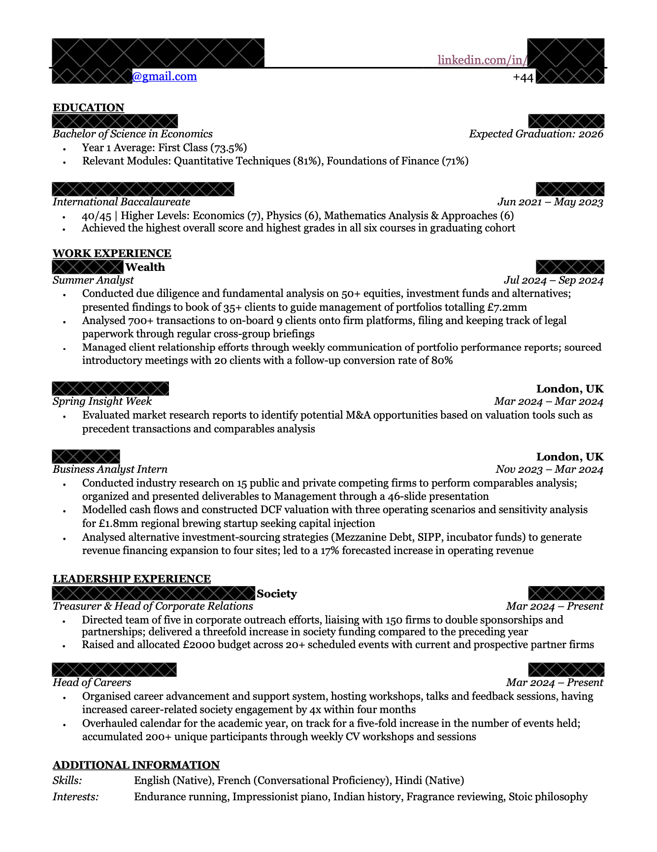 CV