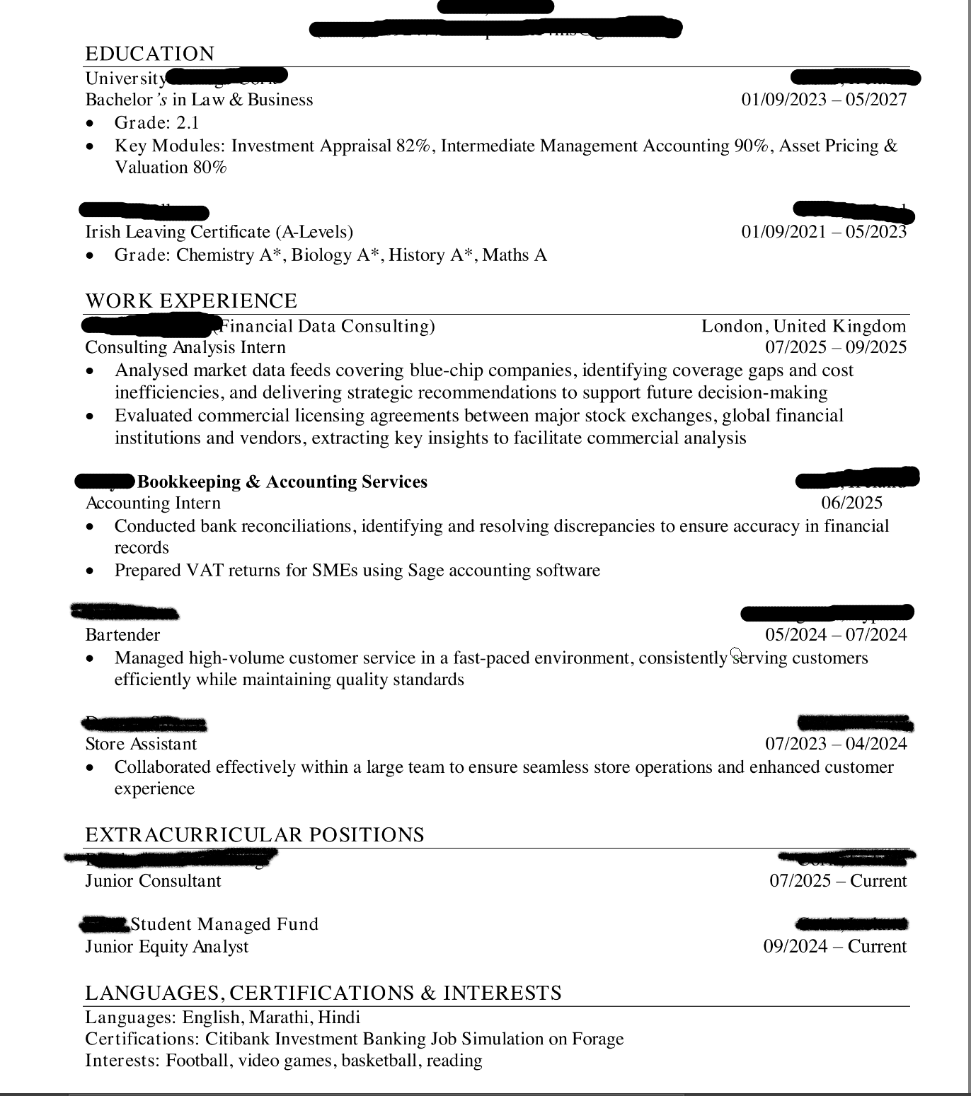 CV