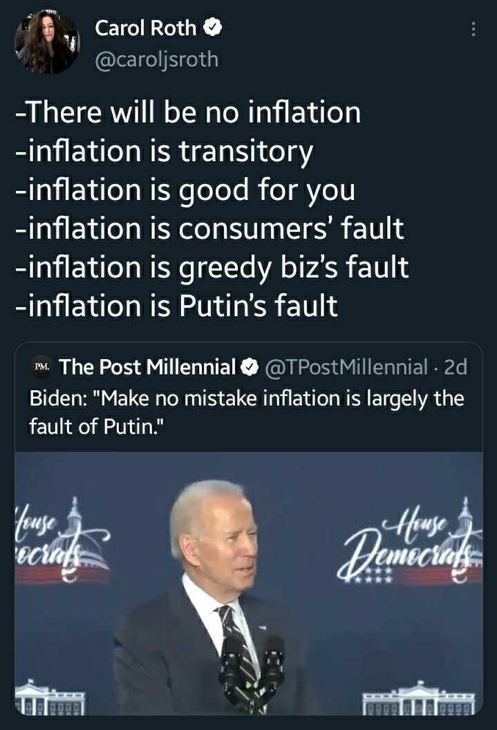 "Joey B: inflation" tweet