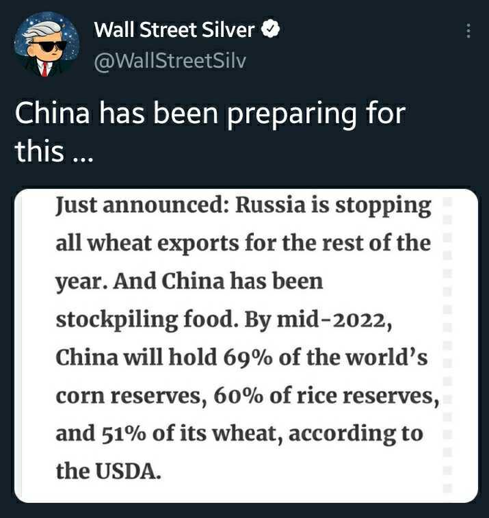 Russia stopping wheat exports 