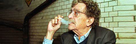 Kurt Vonnegut smoking a cigarette
