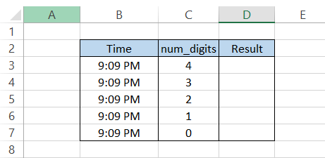 Time in excel