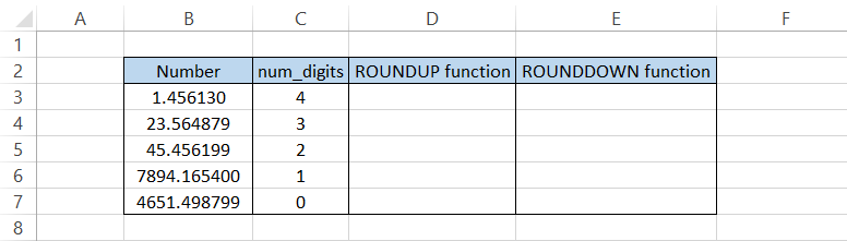Numbers in Excel