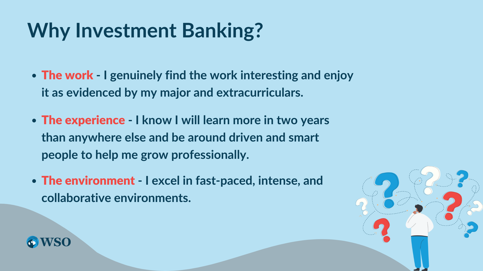 Why investment banking?
