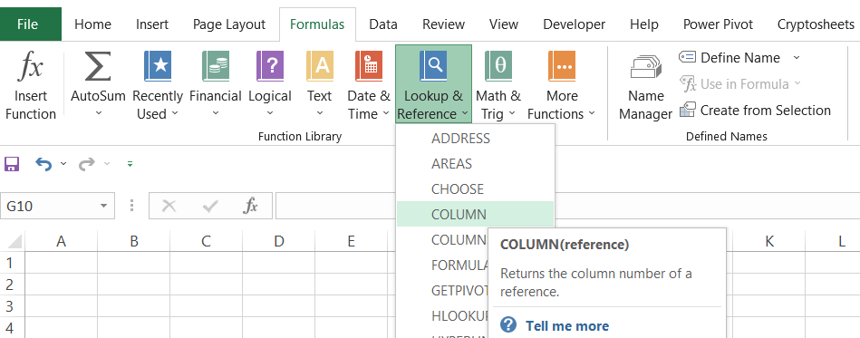 Column Function