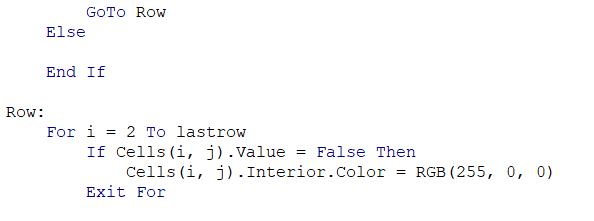 Exit For Statement VBA Code Goto Statement