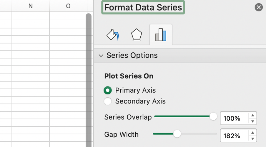 Formatting data series