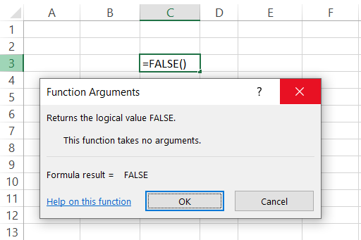 Function dialog box