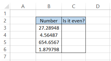 Decimal numbers as values for function