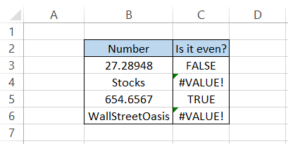 Result for text strings using formula