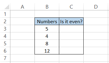 Using the function as a worksheet formula