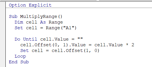 VBA code for Do Until