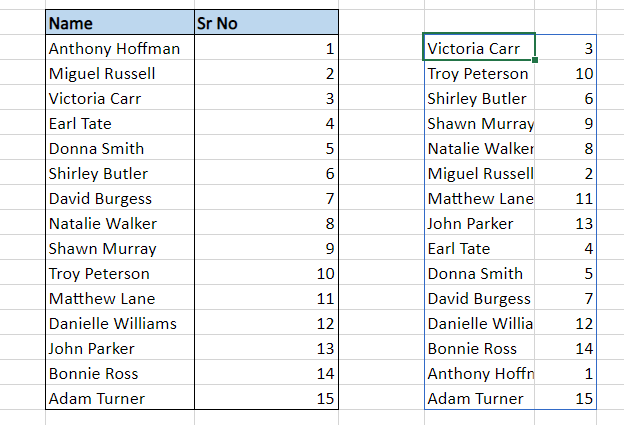 Sort function formula for a descending order