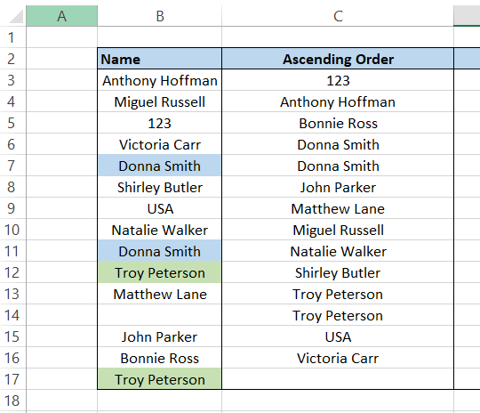 Combination of INDEX-MATCH, ROW, COUNTIF, IF & IS functions