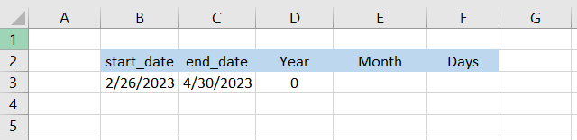 DATEDIF Result In Unit Of Years