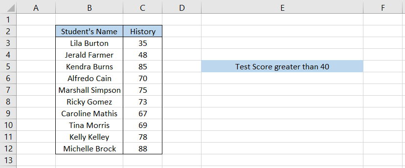 Data In Spreadsheet