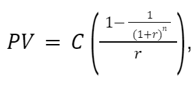  PV=C 1- 1(1+r)nr