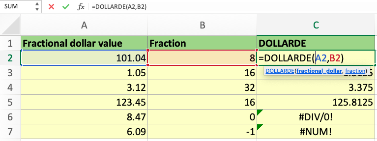 Excel Table Part One