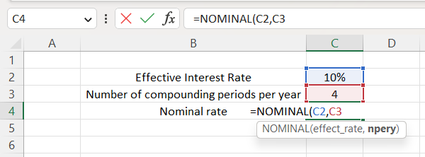 NOMINAL Function Example