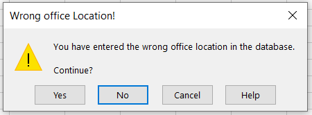 Wrong Office Location
