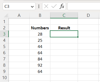 SUM Function Example