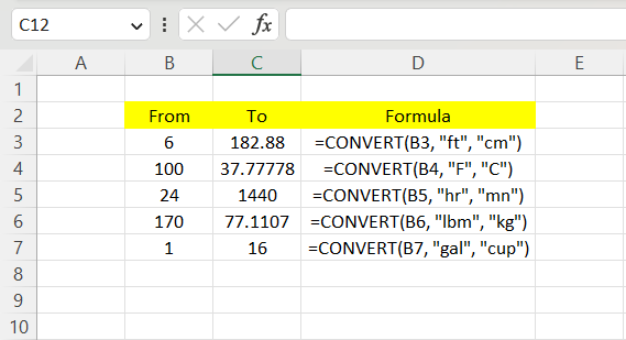Excel Example Four