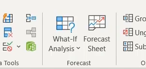 Forecast Sheet Option in Excel