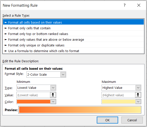 Conditional Formatting Tool Window