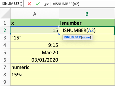 Isnumber Function Excel