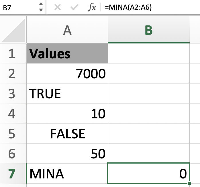 Excel Logical Values