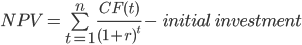 NPV Formula