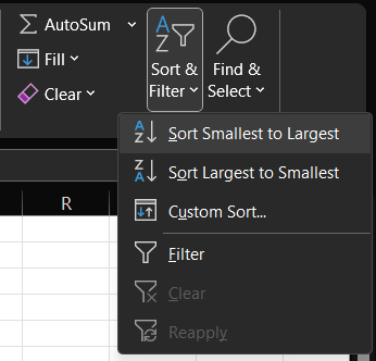 Sorting The Data