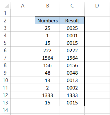 REPT("0",4-LEN(B3))&B3