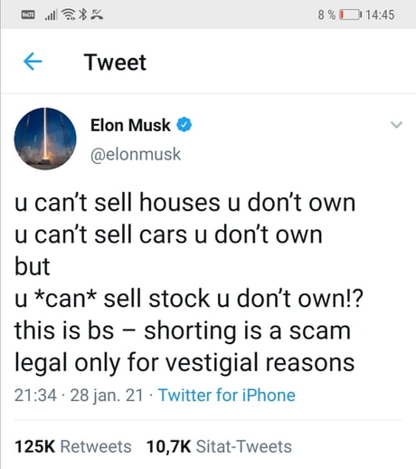 Elon Musk's Tweet